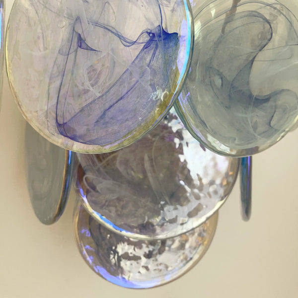 Blue Vintage Murano Glass Wall Lamp