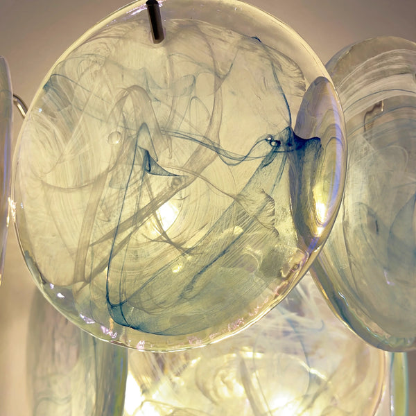 Blue Vintage Murano Glass Wall Lamp