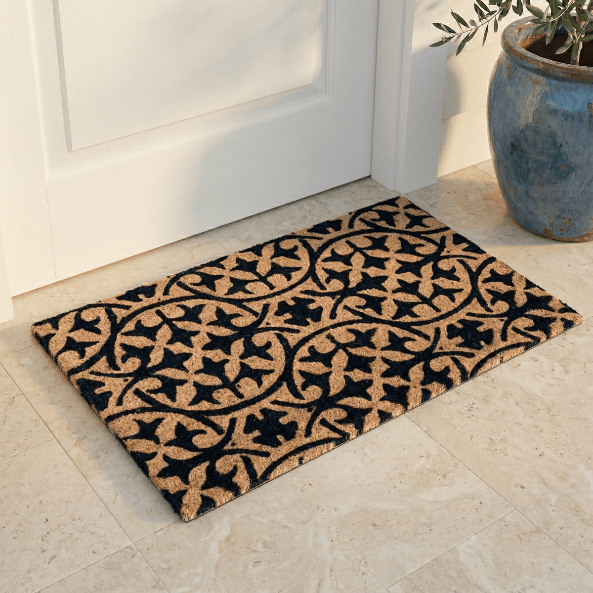 Blue Tile Coir Doormat