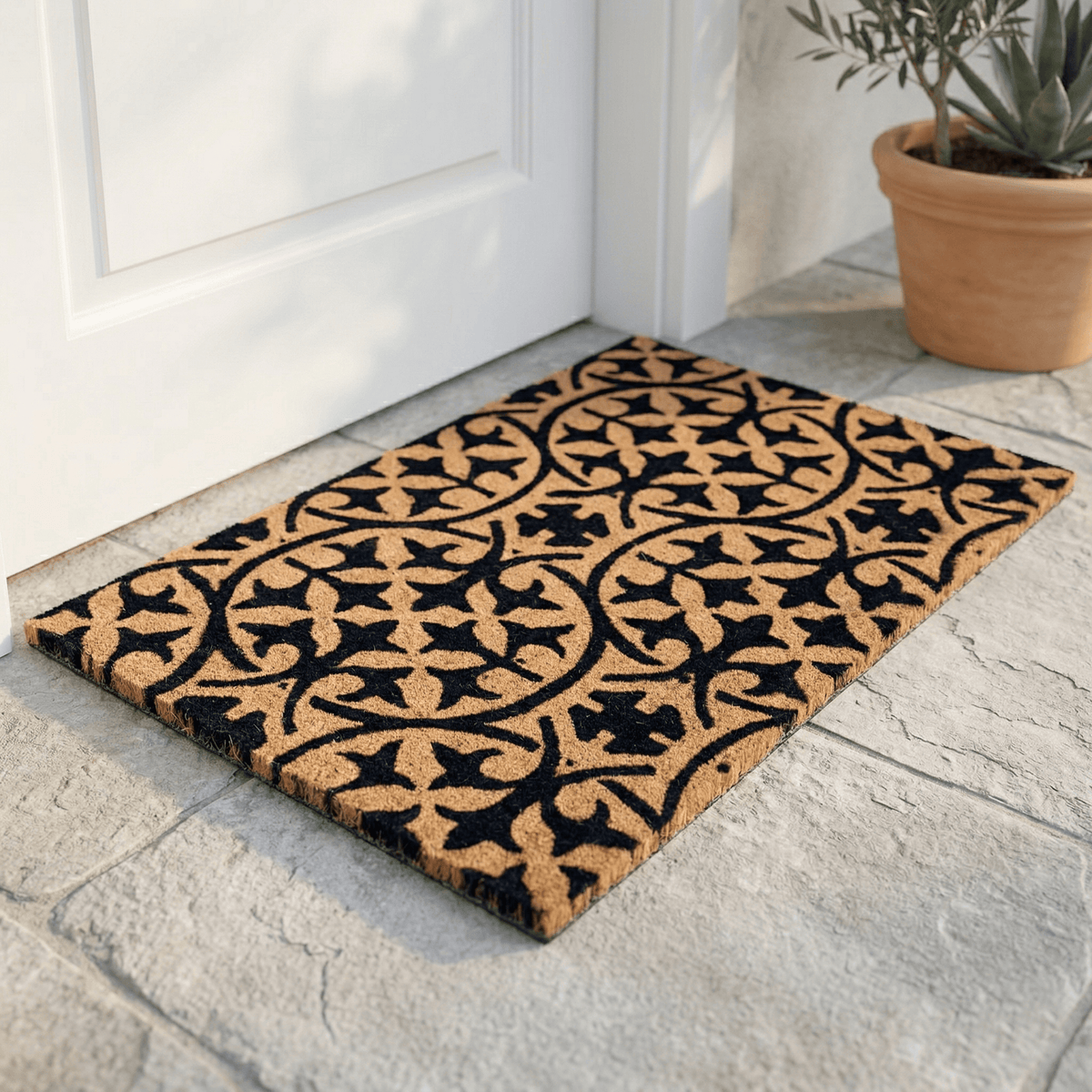 Blue Tile Coir Doormat