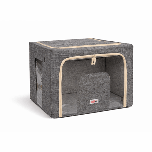 BlushBees® Collapsible Oxford Fabric Storage Boxes with Clear window, Duel Openings and Strong Metal Supports
