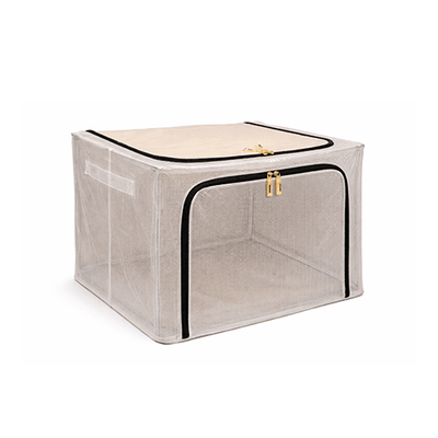 BlushBees® Collapsible Oxford Fabric Storage Boxes with Clear window, Duel Openings and Strong Metal Supports