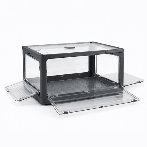 BlushBees® Storage Containers - Designed for real life. Collapsible - Stackable - Opens from All Sides - 4 Smooth Wheels