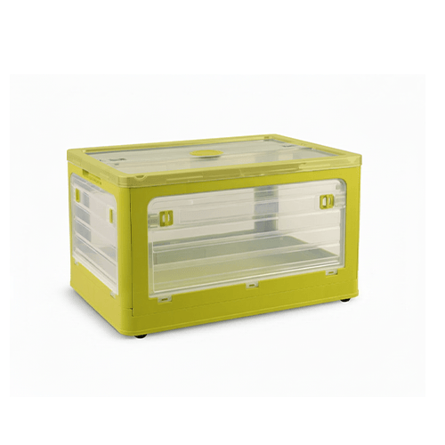 BlushBees® Storage Containers - Designed for real life. Collapsible - Stackable - Opens from All Sides - 4 Smooth Wheels