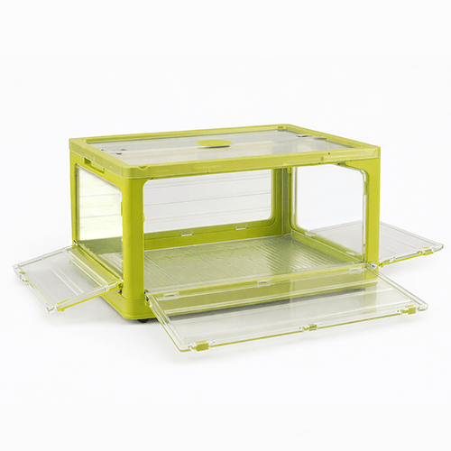 BlushBees® Storage Containers - Designed for real life. Collapsible - Stackable - Opens from All Sides - 4 Smooth Wheels