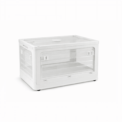 BlushBees® Storage Containers - Designed for real life. Collapsible - Stackable - Opens from All Sides - 4 Smooth Wheels
