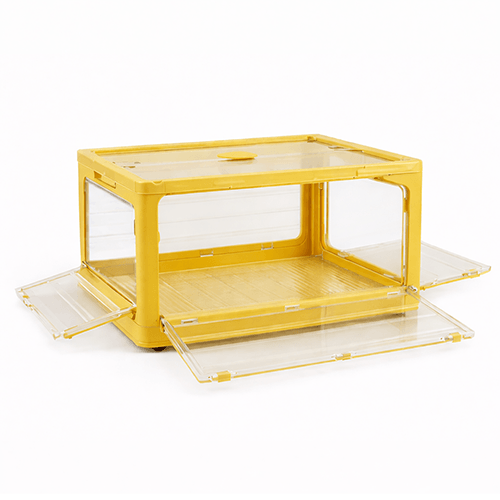BlushBees® Storage Containers - Designed for real life. Collapsible - Stackable - Opens from All Sides - 4 Smooth Wheels