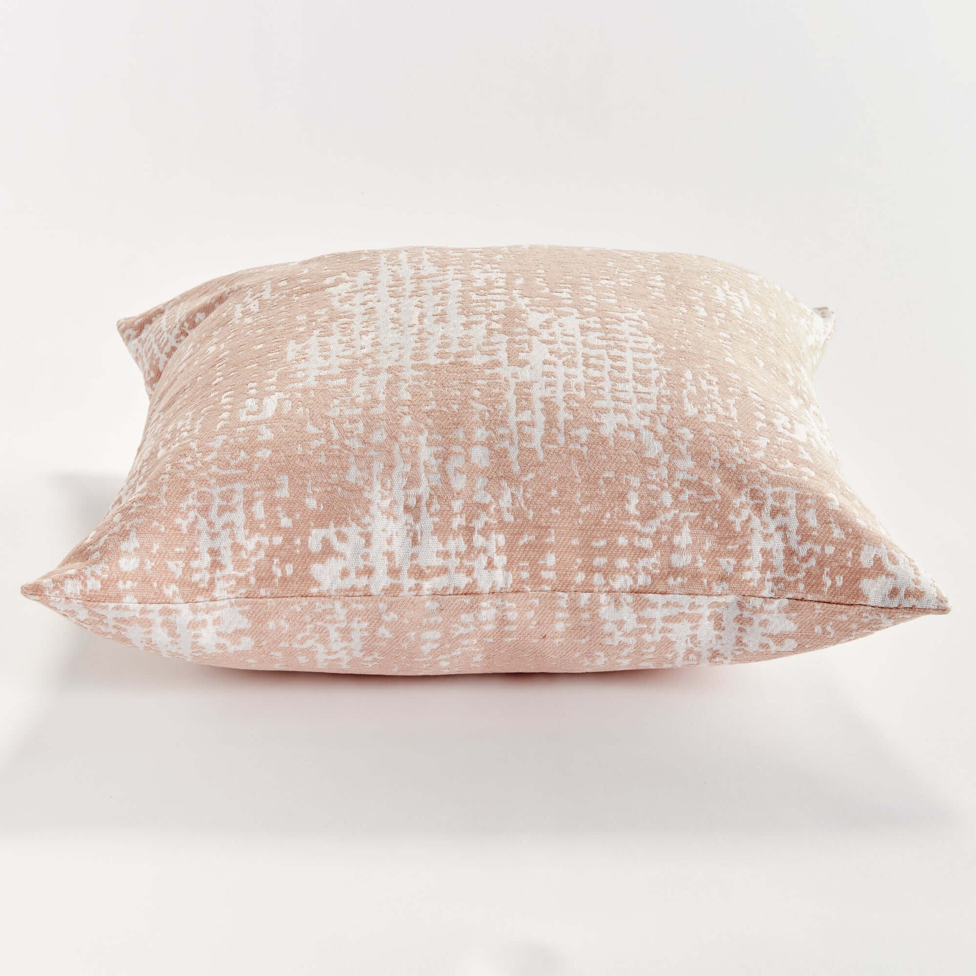 Blush and Seafoam Square Jacquard Indoor Outdoor Throw Pillows