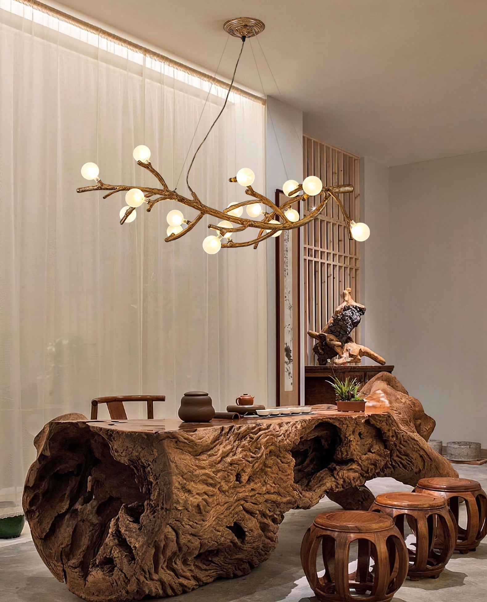 Boho Tree Branch Chandelier