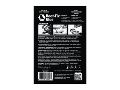 Boot-Fix Glue BLACK: Professional Grade Shoe Repair Glue For Shoes, Sandals and more