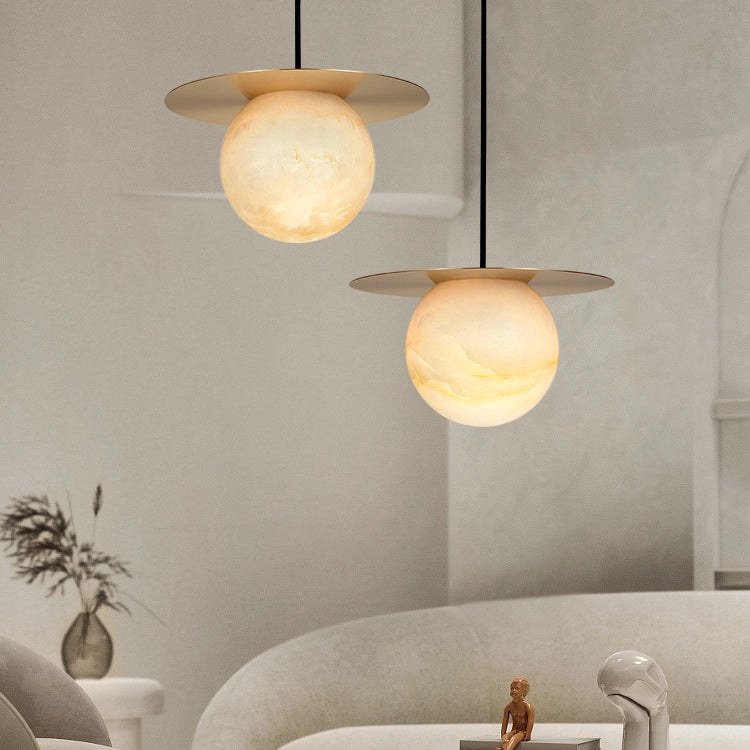 Borra Round Alabaster Pendant Light