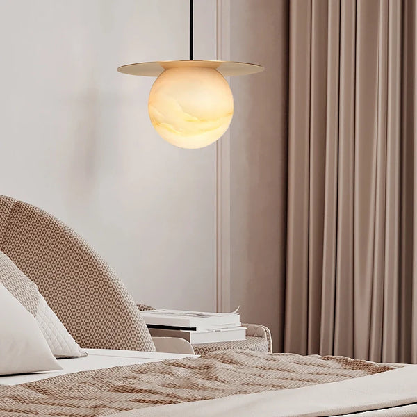 Borra Round Alabaster Pendant Light