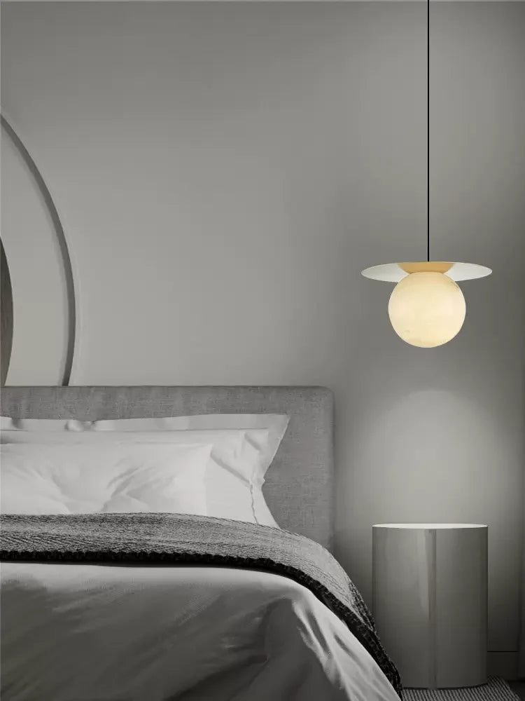 Borra Round Alabaster Pendant Light