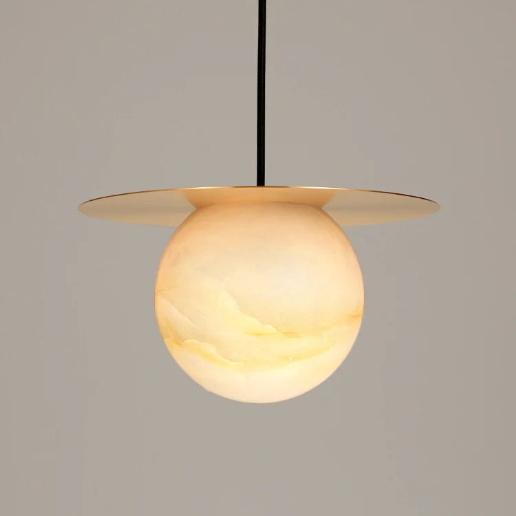 Borra Round Alabaster Pendant Light