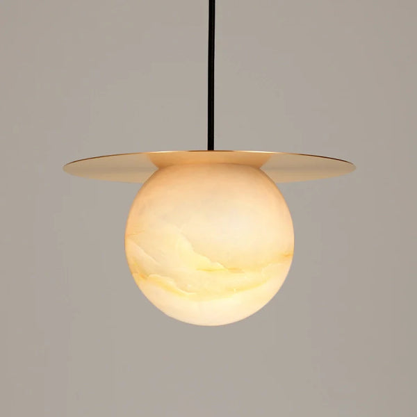 Borra Round Alabaster Pendant Light