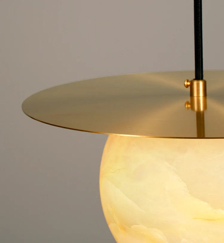Borra Round Alabaster Pendant Light