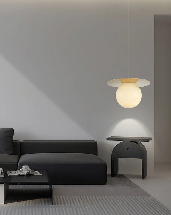 Borra Round Alabaster Pendant Light