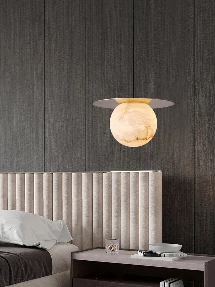 Borra Round Alabaster Pendant Light