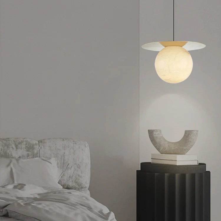 Borra Round Alabaster Pendant Light