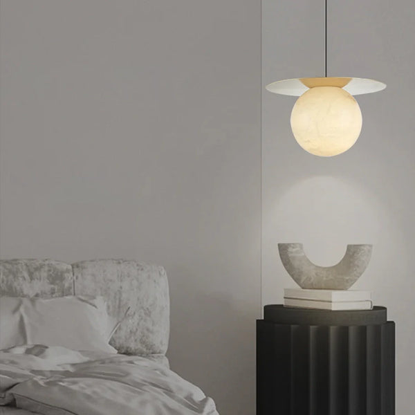 Borra Round Alabaster Pendant Light