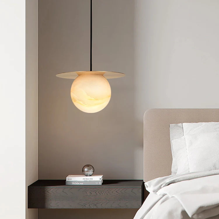 Borra Round Alabaster Pendant Light