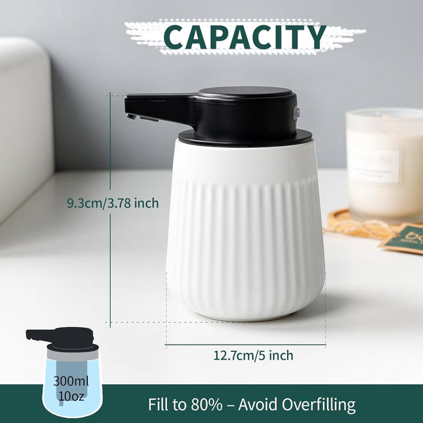 BosilunLife SoftWave Automatic Foaming Soap Dispenser Recycled Eco-Clay 10 oz