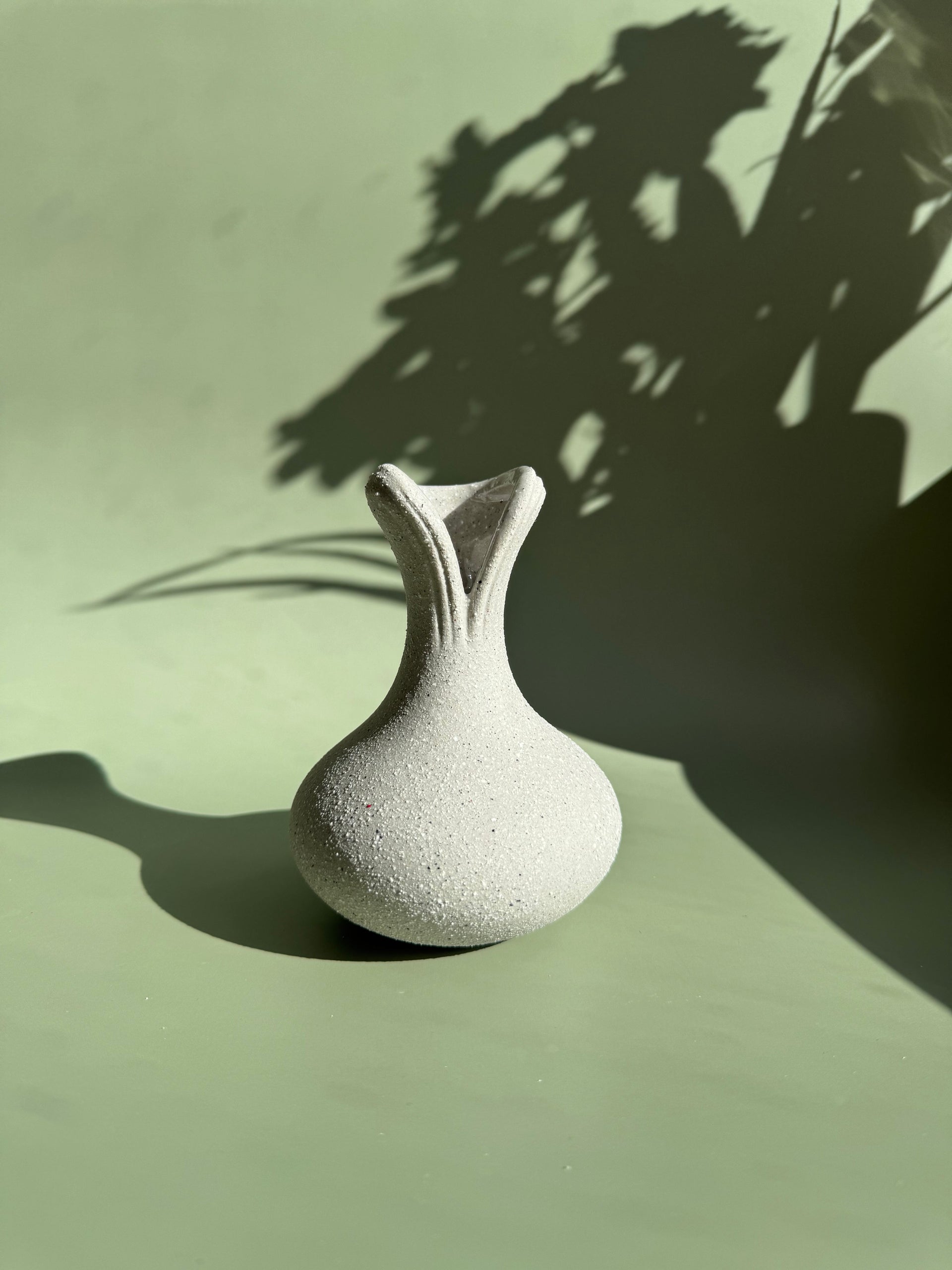 BosilunLife Grey Flower Vase Recycled Eco-Clay