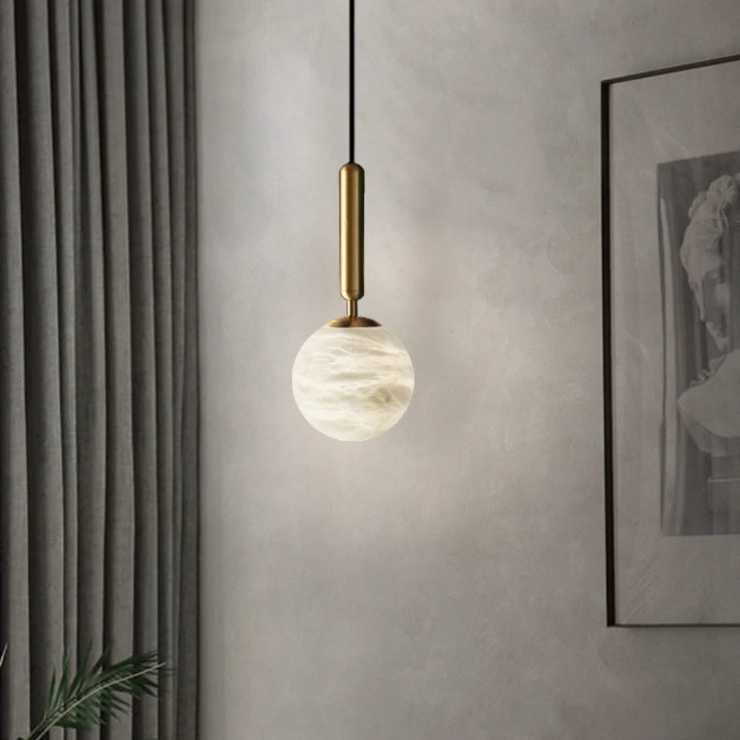 Bosso Brass Alabaster Pendant Lamp