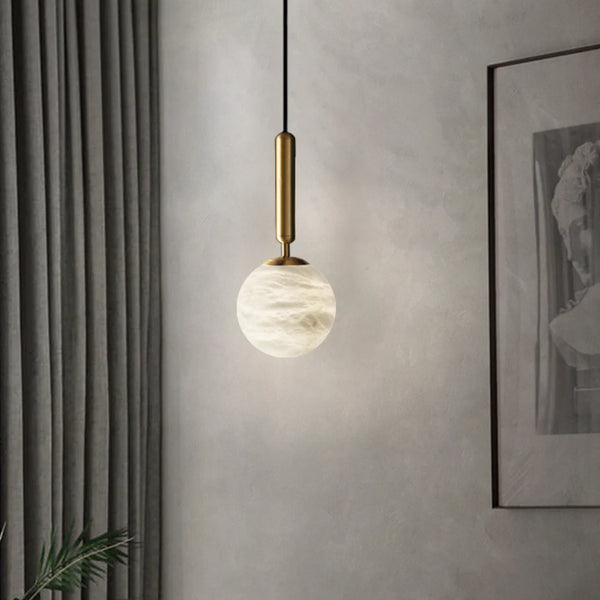 Bosso Brass Alabaster Pendant Lamp