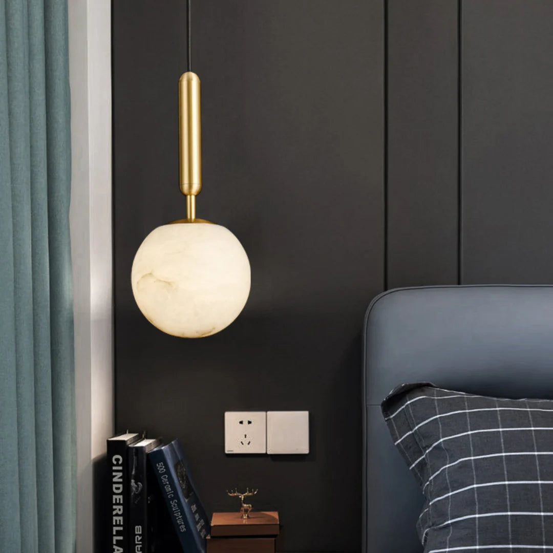 Bosso Brass Alabaster Pendant Lamp