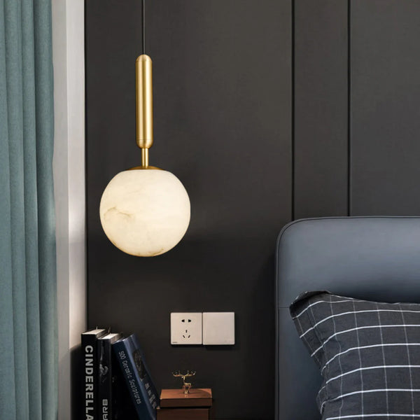 Bosso Brass Alabaster Pendant Lamp