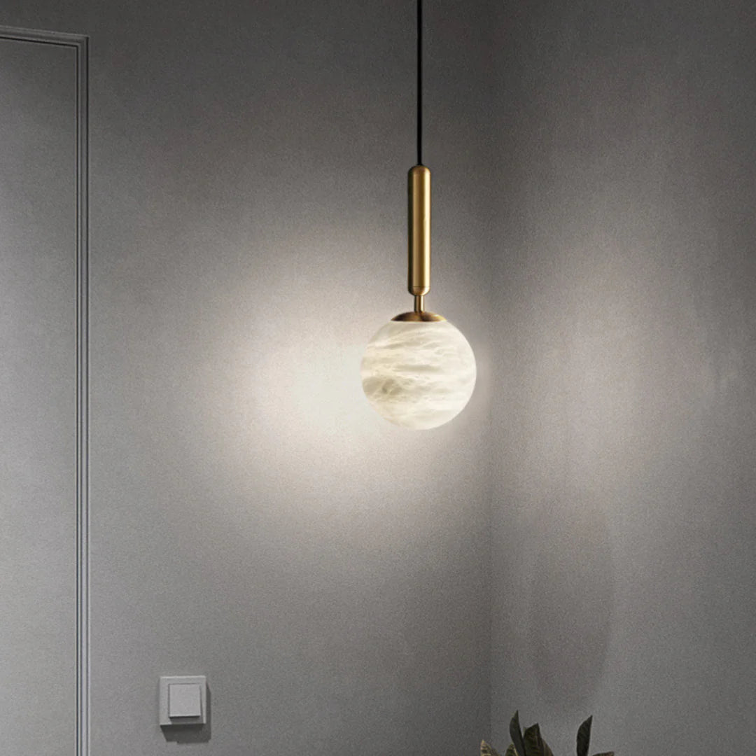 Bosso Brass Alabaster Pendant Lamp