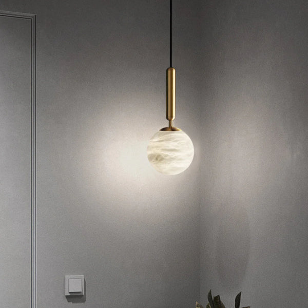 Bosso Brass Alabaster Pendant Lamp