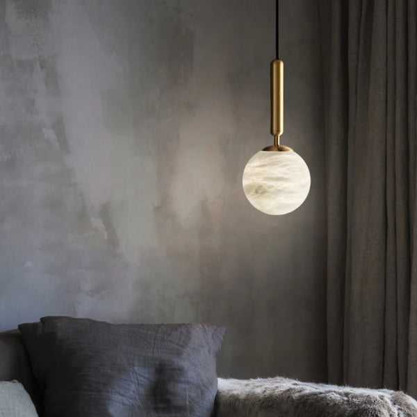 Bosso Brass Alabaster Pendant Lamp