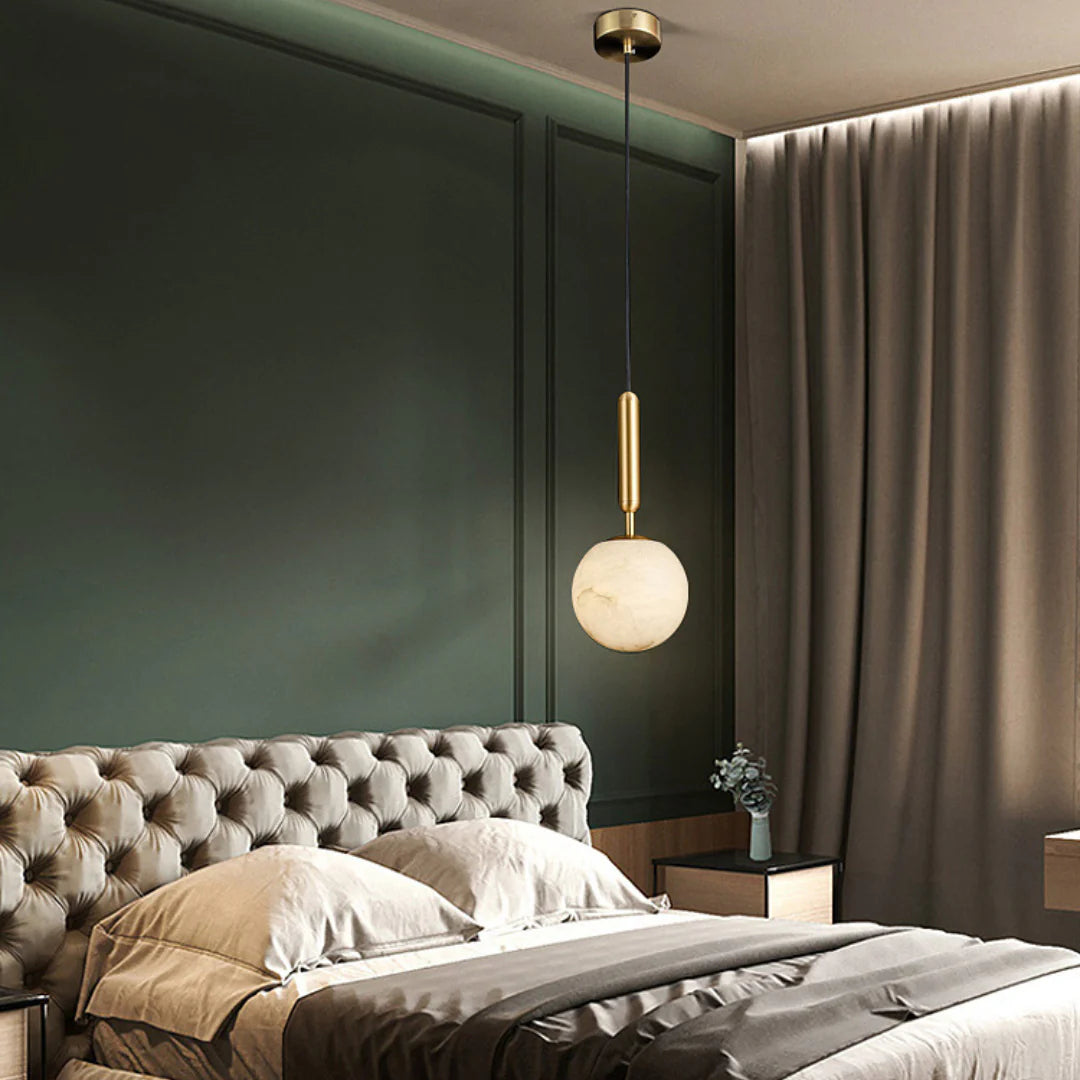 Bosso Brass Alabaster Pendant Lamp