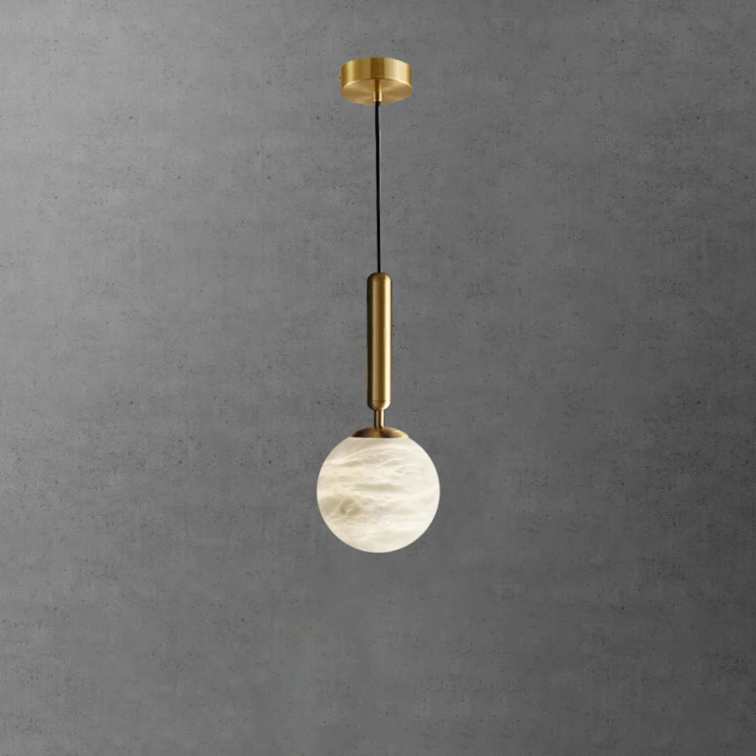 Bosso Brass Alabaster Pendant Lamp