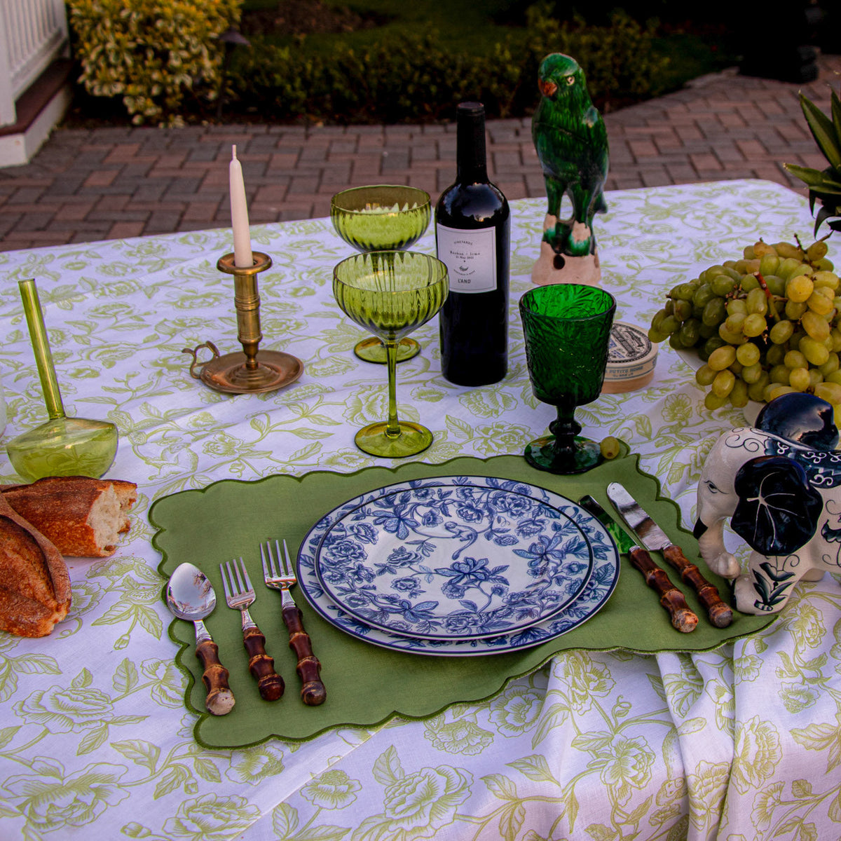 Botanic Imprinted Glass Goblets – Set of 6