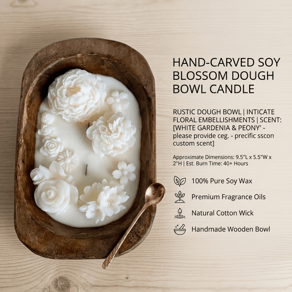 Botanical Garden Dough Bowl Candle | Two Styles