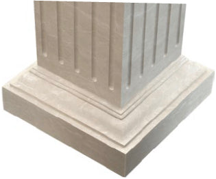 Botticino Beige Marble Italian Hand-carved Column (W)20