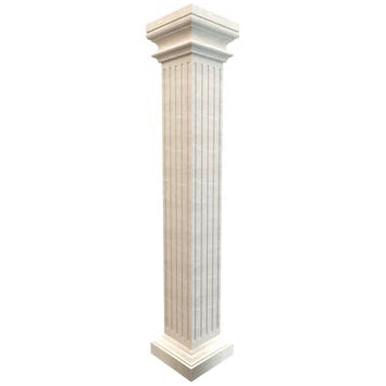 Botticino Beige Marble Italian Hand-carved Column (W)20