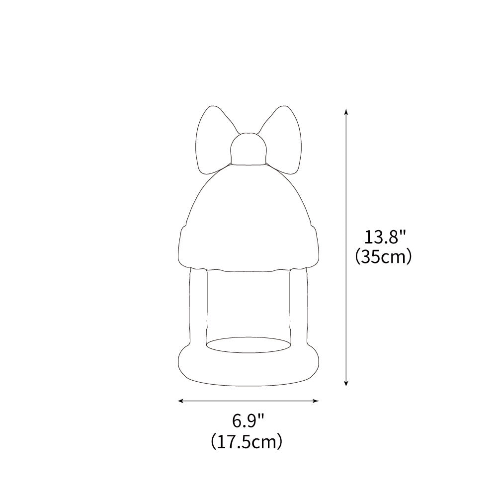 Bow Tie Hat Table Lamp 6.9