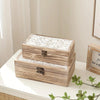 Boxes - Decorative Wooden Set - White & Brown