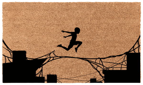Boy Jumping Coir Mat