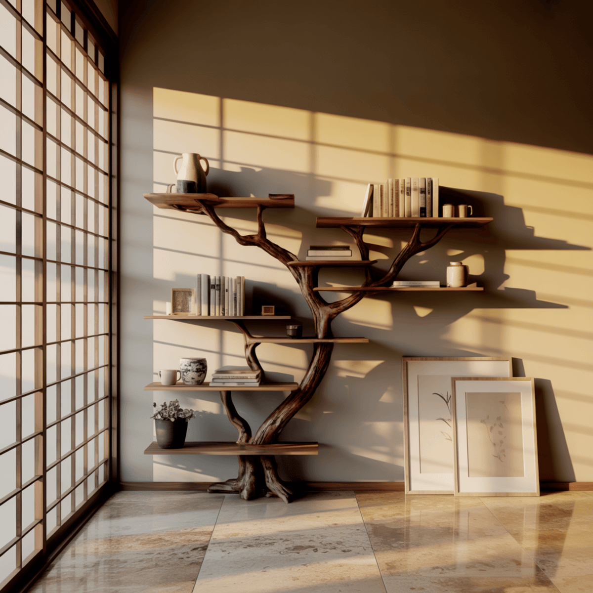 Branchline Solid Wood Tree Bookshelf