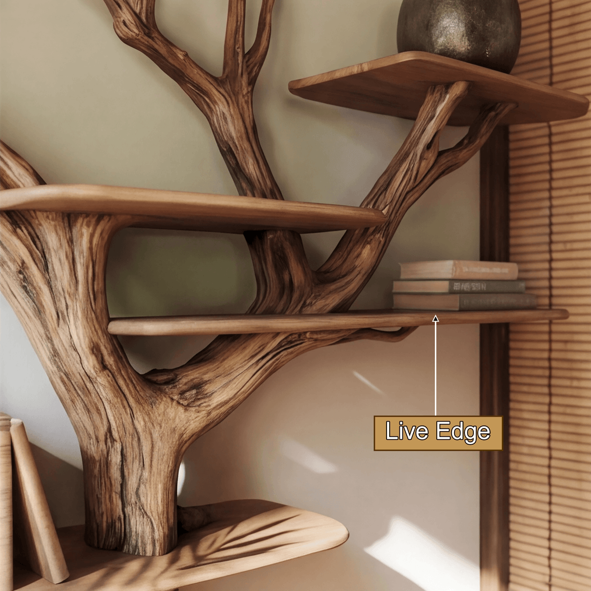 Branchline Solid Wood Tree Bookshelf