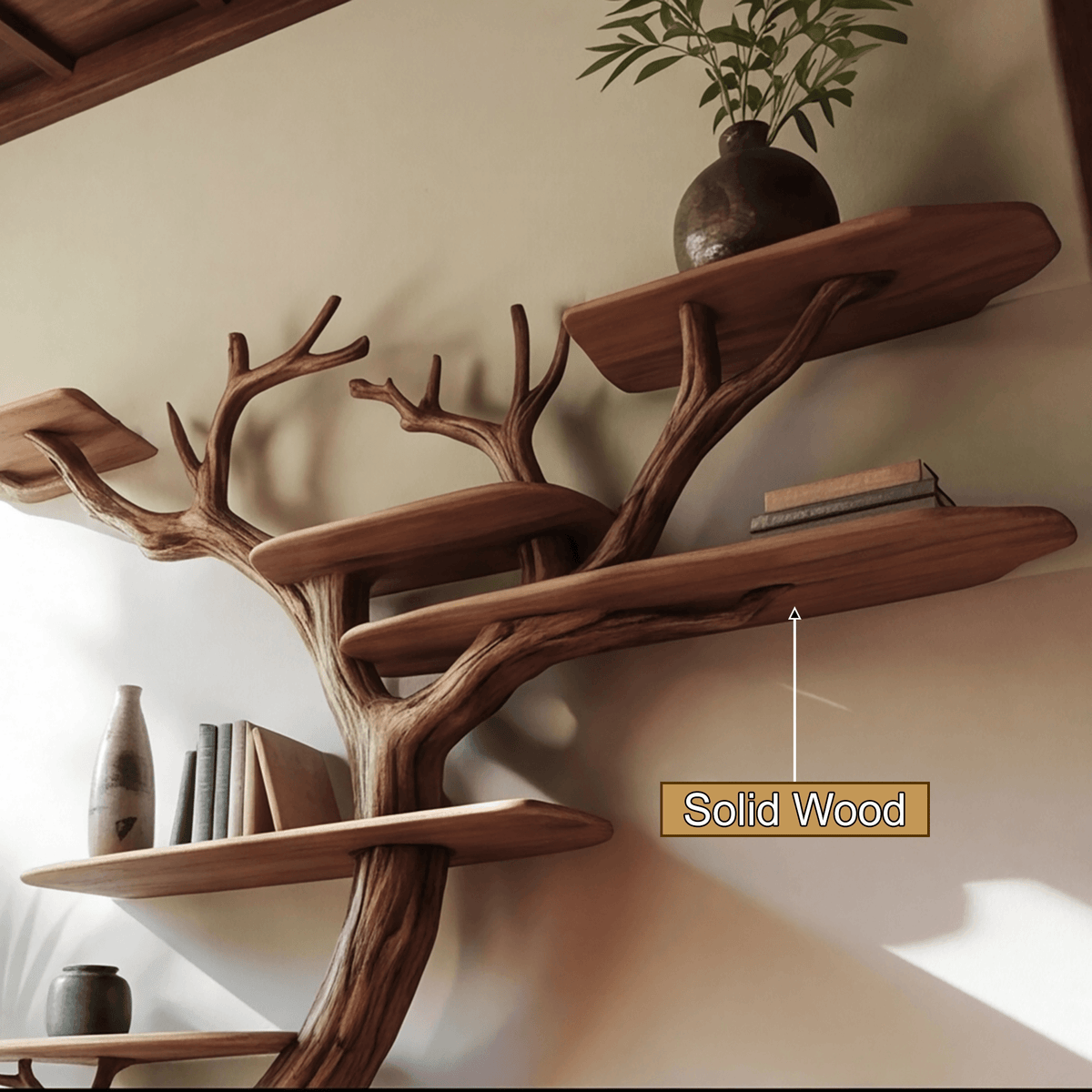 Branchline Solid Wood Tree Bookshelf