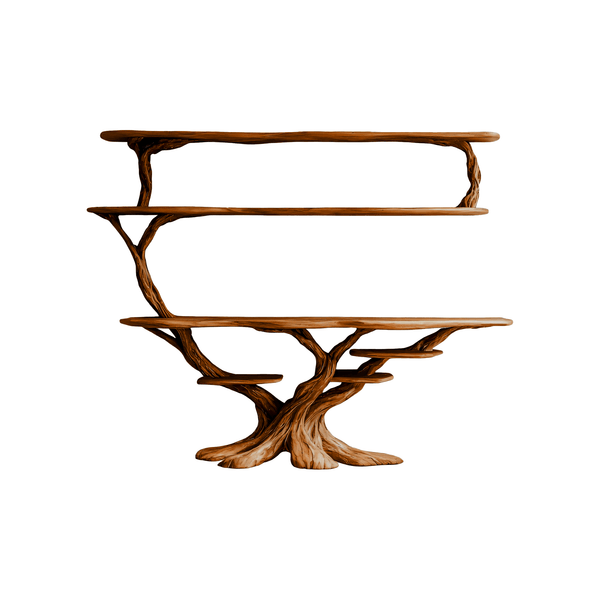 Branford Grove Solid Wood Console Table with Shelves
