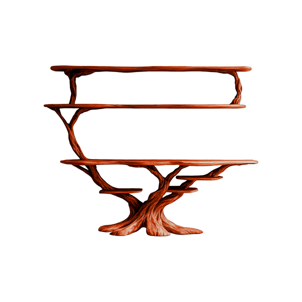 Branford Grove Solid Wood Console Table with Shelves