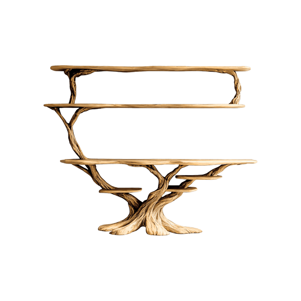 Branford Grove Solid Wood Console Table with Shelves