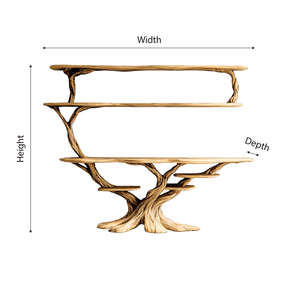Branford Grove Solid Wood Console Table with Shelves